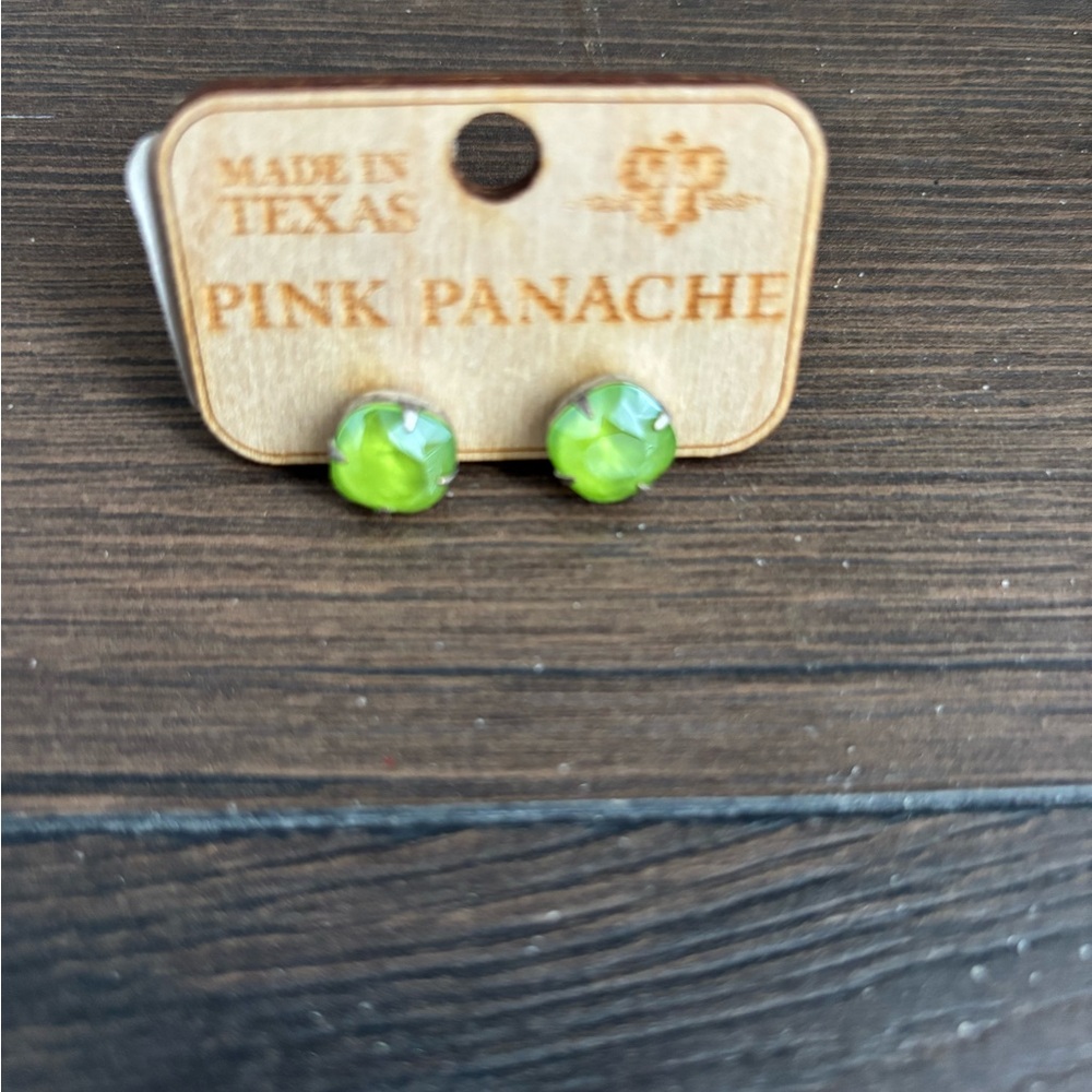 Lime green studs by Pink Panache